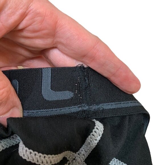 Tesla Women's M Medium Workout Leggings Stretchy Exposed Seams Black - Picture 5 of 7